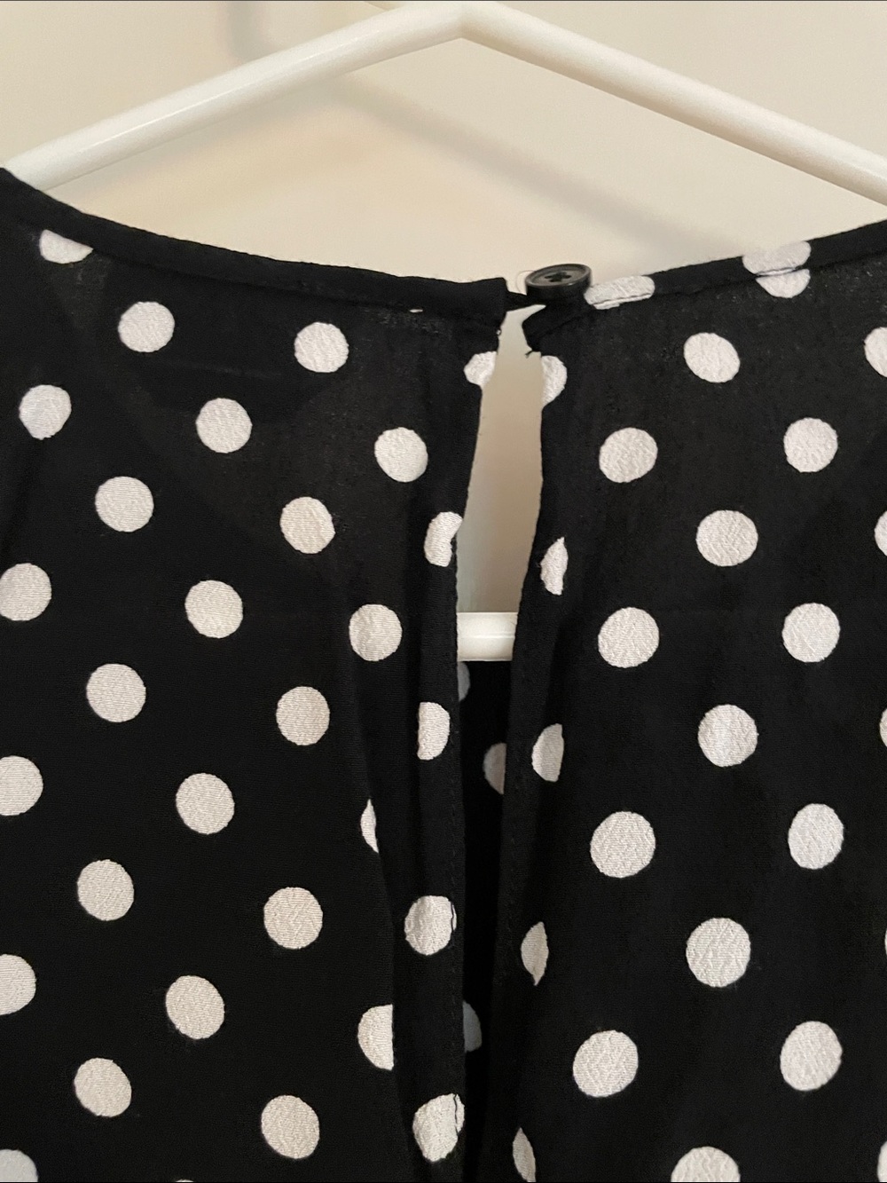 kate spade Black & White Polka Dot Peplum-Sleeve Blouse - Picture 5 of 5